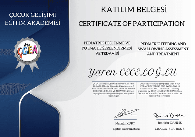 Dil ve Konuşma Terapisi Uzmanlık Sertifikası