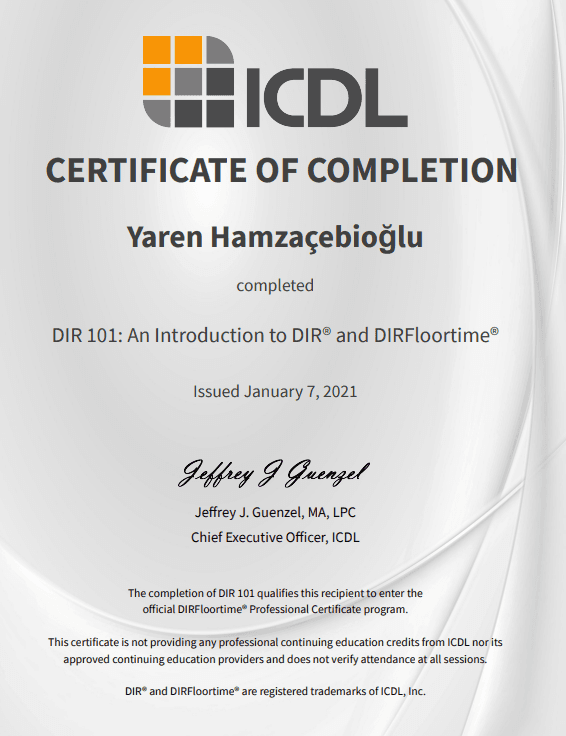 Çocuklarda Artikülasyon Bozuklukları Sertifikası